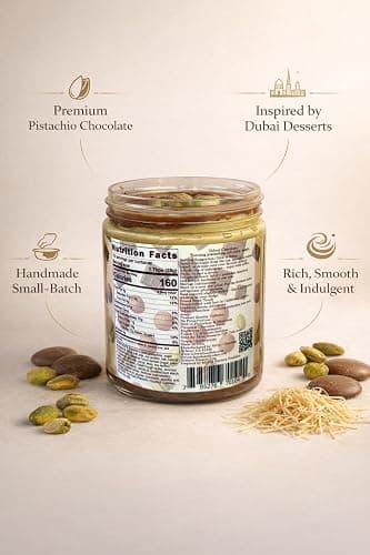 Velvet Chocolate Jarwin Dubai Dessert Jar – Pistachio Cream with Kunafa & Chocolate Hazelnut Layers, 10oz | Handmade Luxury Middle Eastern Sweet thumbnail 4