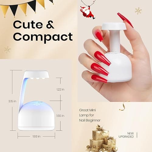 Beetles Mini Uv Light for Gel Nails Flash Curing Innovative with Smart Sensor for Easy and Fast Extension System, Portable Manicure Uv Led Light for Gel Nail Polish Diy thumbnail 6