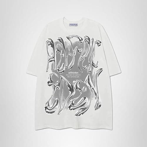 Aelfric Eden Metalic Graphic Tees Men Y2k Oversized T Shirts Women Vintage Tees Unisex Summer Tops thumbnail 6