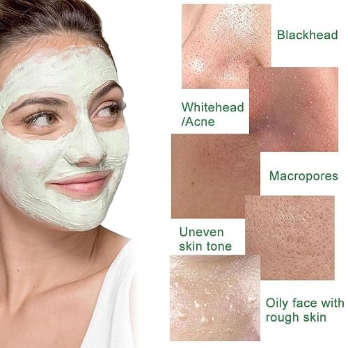 Grüne Tomate Maske, Gesichtsreinigungs-Ton-Maske, Auftragen der Maske, Hydratisieren, Befeuchten, Grüne Tomaten-Ton-Maske, Reinigung der Poren des Gesichts thumbnail 2