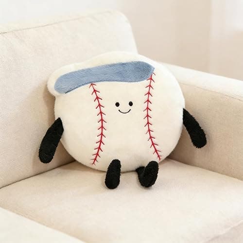 MUALML Cute Baseball Pillow Soft Baseball Stuffed Animal Sports Pillows, 17.7" Unique Plush Toy Gifts for Teen Girls and Boys thumbnail 3