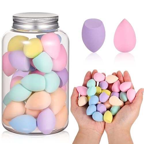 40Pcs Mini Makeup Sponge Multi Colored Beauty Sponges Professional Foundation Sponge Super Soft Facial Makeup Tools for Foundation, Powder, Liquid - Image 1