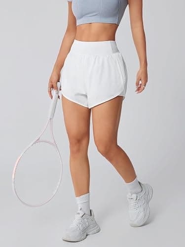LALA BIRDS Women's Athletic Running Shorts High Waisted with Pockets, Women 3" Workout Dolphin Gym Yoga Beach Shorts thumbnail 6