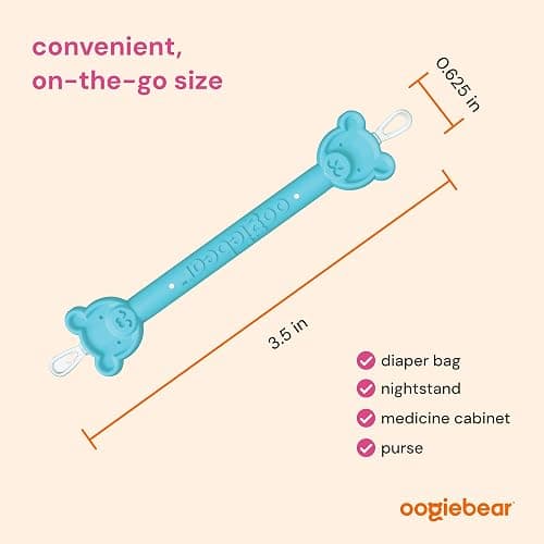 oogiebear Baby Nose & Ear Picker, Safe Booger Remover Tool, 1 Piece, Blue | Safe Dual-Ended Nose Cleaner & Ear Wax Remover for Newborns, Infants & Toddlers, BPA-Free, Patented, Baby Registy Essential thumbnail 3
