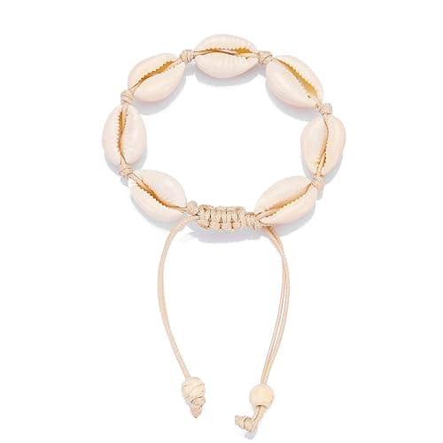 Starain 2Pcs Shell Necklace Anklet for Women Handmade Adjustable Puka Beach Shell Necklace Set thumbnail 5