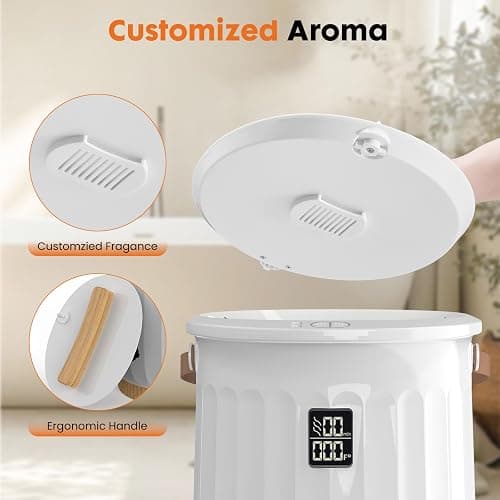 Sweetcrispy Towel Warmer for Bathroom, 20L Towel Heater with 4 Time Settings & Auto-Off, Fast Heating Blanket Warmer for Home, Safety Child Lock and Temp-Alert Design for Towels, Bathrobes, Blankets thumbnail 9