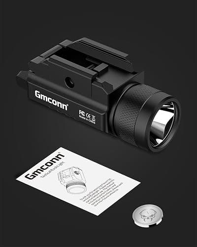 Gmconn 1250 Lumen Tactical Flashlight Pistol Light Rail Mounted LED Gun Light Strobe Weaponlight for Glock Pistol and Picatinny MIL-STD-1913 thumbnail 7