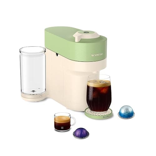 Nespresso Limited-Edition Vertuo Pop+ Coffee & Espresso Maker by Breville | Limited edition, pistachio coffee machine with compact design, 25 fl. oz. side water tank and one touch coffee and espresso. - Image 1