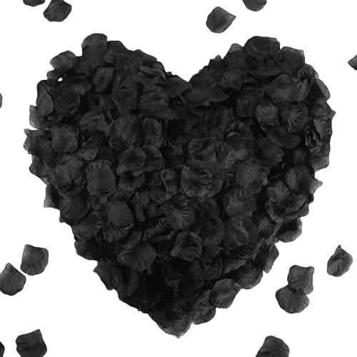 CODE FLORIST 2200 PCS Silk Rose Petals for Valentine's Day,Romantic Night,Wedding,Proposal Anniversary Flower Decorations(Black) - Image 1