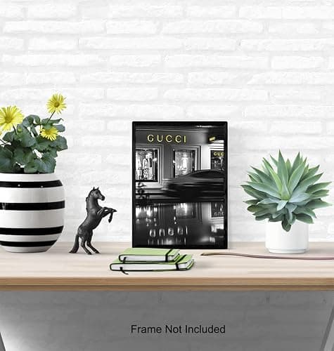 Poster of Gucci Wall Art Decorations - 8x10 Glam Designer Wall Decor - Luxury High Fashion Design Wall Decor - Glamour Wall Art for Living Room - Designer Gifts for Women Print thumbnail 5