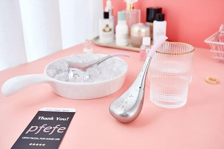 pfefe Cryo Sticks Facial Skin Care Ice Globes for Women Face Eyes, Stainless Steel Face Beauty Tools for Girls Ladies, Esthetician Supplies Cooling Spa Globes with Storage Case thumbnail 7