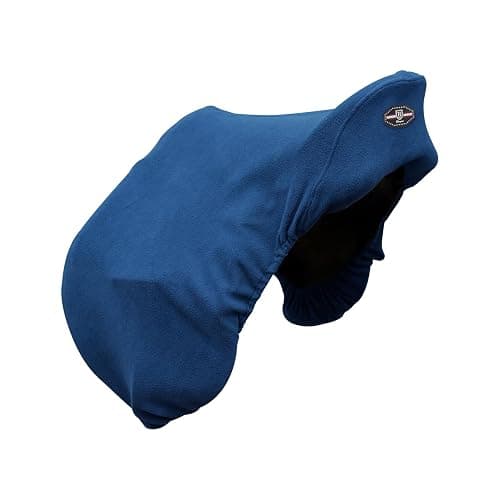 Harrison Howard Lightweight Dust Prevention Machine Washable Fleece Saddle Cover for GP/CC-Blue thumbnail 2
