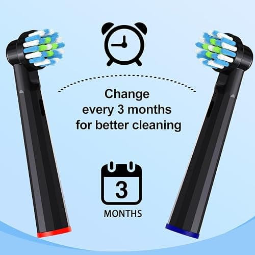 Replacement Heads Compatible with Braun Oral B Pro 1000, Genius X, Smart 1500 Electric Toothbrush, 8 Pcs Precision Brush Heads Refills Compatible with Oral B (Black) thumbnail 6
