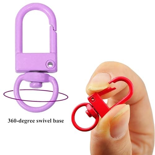 KJML DIY Keychain clip 60pcs Swivel Snap Lobster Claw Keychain Clasps Lanyard Hardware Key Chain Hooks for Bag Charm thumbnail 6