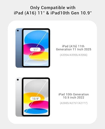CoBak Case for iPad (A16) 11th Generation 11 Inch 2025, iPad 10th Generation Case 10.9 Inch 2022 - Protective Cover with Multi-Angle Includes Portrait Stand, Pencil Holder and Auto Wake/Sleep, Yellow thumbnail 2