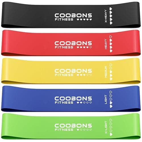 Resistance Bands for Working Out, Exercise Bands Resistance Bands Set with 5 Resistance Levels, Latex Loop Bands for Women Men, Workout Bands for Legs, Glutes, Strength Training, Yoga, Home Gym - Image 1