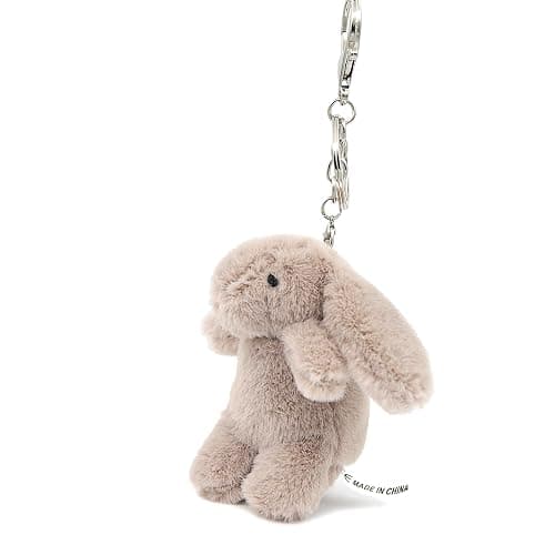 ZOONAI Cute Bunny Plush Keychain for Backpack, 3.5" Inch Mini Rabbit Bag Purse Charm Decoration for Women Girls thumbnail 3