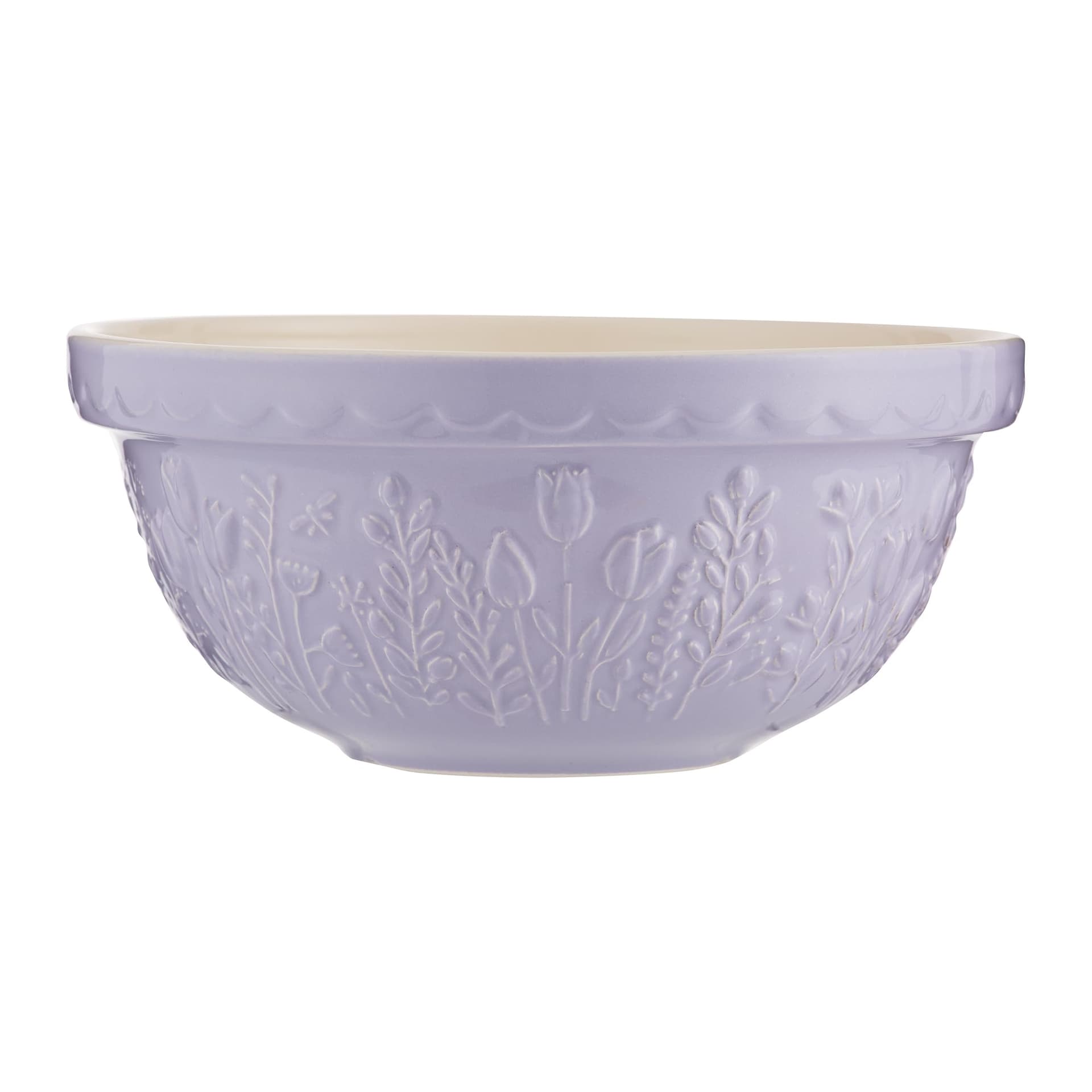 Mason Cash in The Meadow Lilac Tulip Mixing Bowl, 24 cm/2 Litre - Image 1