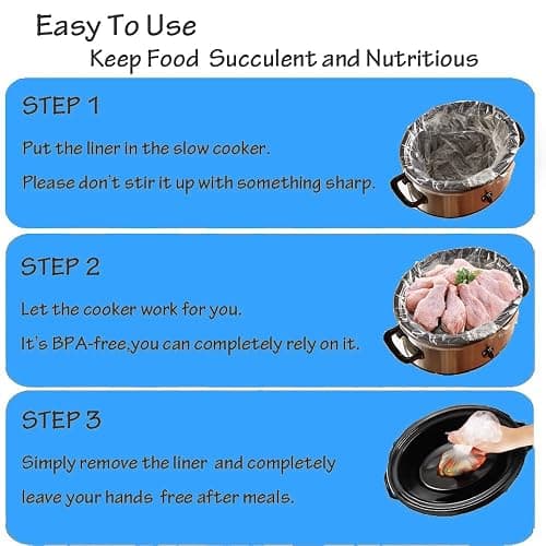 Slow Cooker Liners Small Size Pot Liners Disposable Cooking Bags Fit 1QT to 3QT Suitable for Slow Cooker and Oval & Round Pot (32) thumbnail 5