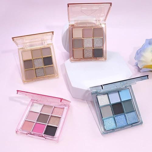 WanTuoluo Light Blue Eyeshadow Palette, Matte & Shimmer Glitter Blue Shadow for Eye Makeup, High Pigmented White Gray Black Green Powder Palet de sombras de ojos, Cruelty Free thumbnail 7