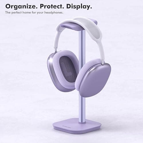 MANMUVIMO Headphone Stand, Desktop Headset Holder (Purple) Heavy Base Desk Earphone Stand Aluminum Gaming Headset Hanger Rack for AirPods Max, AirPods, AirPods Pro, Beats, Bose thumbnail 6