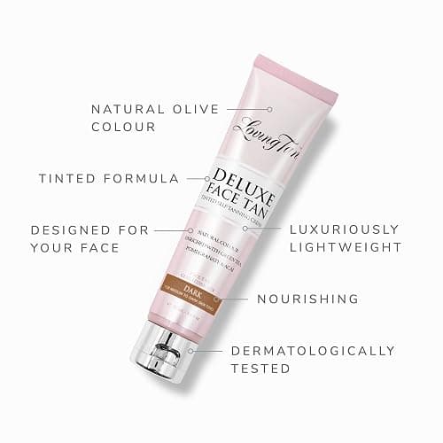 Loving Tan Deluxe Face Self Tanner, Dark - Streak Free, Natural, Professional Quality Sunless Tanning - 10+ Face Self Tanner Applications per Bottle, Cruelty Free, Naturally Derived DHA - 1.6 Fl Oz thumbnail 4