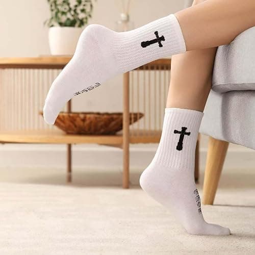 Ao Yee ZGL 3 Pairs Christian socks Prayer socks Birthday Gifts for Dad,Men Husband Grandp Fathers Day Christmas thumbnail 7