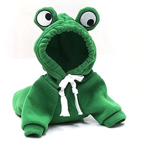 Warm Dog Winter Clothes Cute Fruit Dog Coat Hoodies Fleece Pet Dogs Costume Jacket for French Bulldog Chihuahua Ropa para Perro(Green,XS) - Image 1