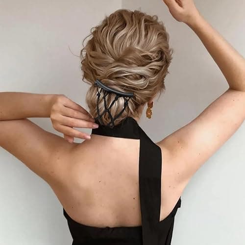 5 Pieces Stretchy Magic Comb Adjustable Elastic Clip for Women Girls No Crease Pins Vintage Bun Maker Hair Accessories for Curly Thick Wavy Ponytail thumbnail 5
