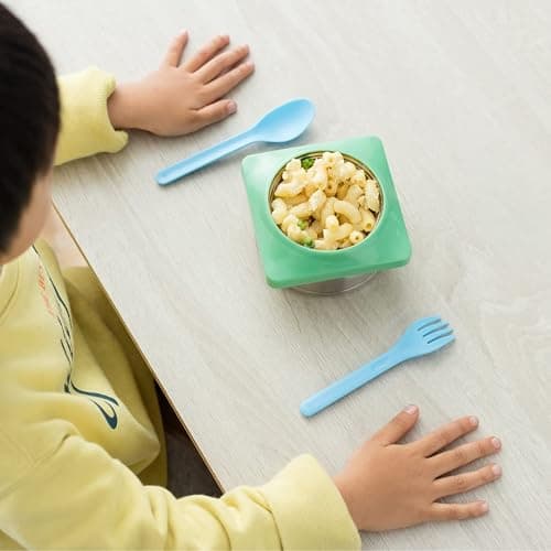 Omie OmieBox Utensil Refill Pack for OmiePod - Matches Capri Blue, Sunrise Orange or Mint Green OmieBox Utensil Set with Case - Reusable, Travel, Lunch Boxes - 3 spoons + 3 forks | PODS NOT INCLUDED thumbnail 3