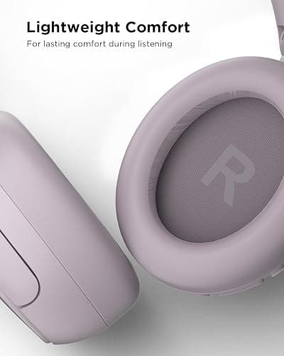 TALIX H30 Hybrid Active Noise Cancelling Headphones, 110H Playtime Hi-Res Audio Bluetooth 6.0 Wireless Over Ear ANC Headphones for Commute/Workout/Gym (Purple) thumbnail 7