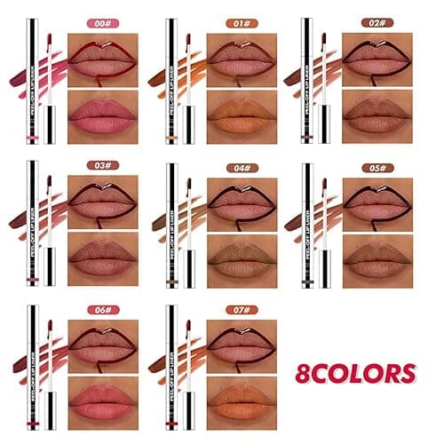 Hxssll Matte Lip Gloss Stain-Peel Off Lip Liner Tattoo, Brownish Red Lip Tint，Long Lasting Peel Off Lip Stain, Waterproof Transfer-proof Lip Mask Lip Liner Peel Off Lip Gloss,Stayn Lip Makeup. #03 thumbnail 4