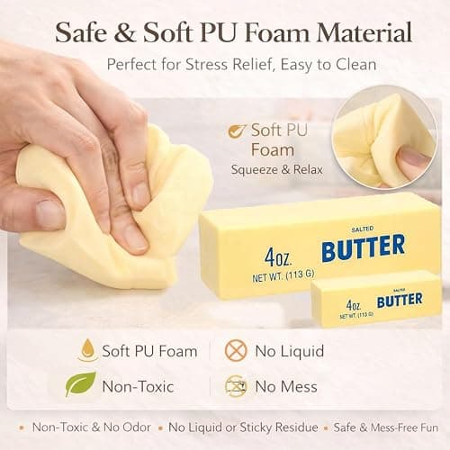 10 inch Butter Squishy Stick, Giant 14 Oz Slow Rising Jumbo Squeeze Stress Relief Big Squishies for Office & Desk Use for Adults (Giant) thumbnail 4