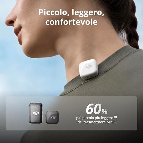 DJI Trasmettitore Mic Mini (Nero infinity),microfoni wireless, leggerissimo, audio di alta qualità, OsmoAudio, cancellazione del rumore, microfono senza fili per fotocamere/iPhone/Android, vlog thumbnail 7