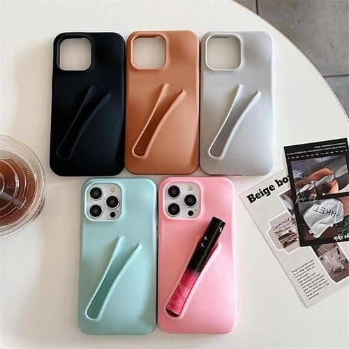 Jtsery Lip Gloss Holder Case for iPhone 11, Lipgloss Case Lipstick Lip Glaze Designed Stylish Silicone Women Girls Funny Case for iPhone 11 6.1 inch 2019 (Gray) thumbnail 5