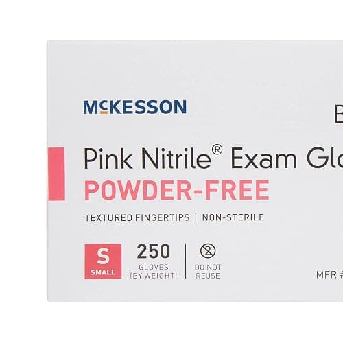 McKesson Pink Nitrile Disposable Nitrile Exam Glove Standard Cuff Length thumbnail 8