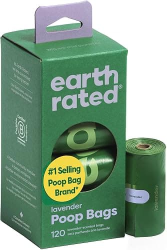 Earth Rated Poop Bags for Dogs Guaranteed Leak Proof and Extra Thick Waste Bag Refill Rolls, Lavender Scented, 120 Bags - Image 1