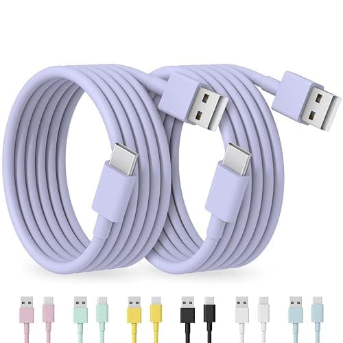 USB to USB C Cable for iPhone 17 16 Type C Carplay 2Pack 5FT Cable Purple | Fast Charging Carplay Cable, USB C Carplay Cord Compatible with iPhone 17 16 15 - Image 1