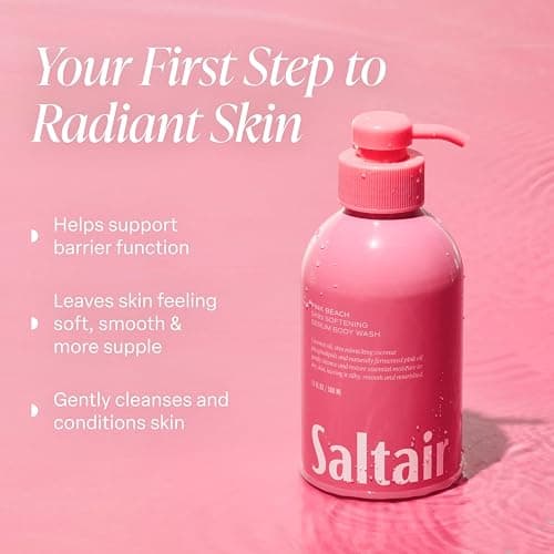 Saltair Body Wash, Signature Scents 2-Pack. Moisturizing Body Cleanser with Monoi Oil and Cupuacu Butter. Luxury Shower Gel for Women and Men. Vegan, Cruelty-Free, Paraben-Free. 2x 17oz Pump Bottles thumbnail 3