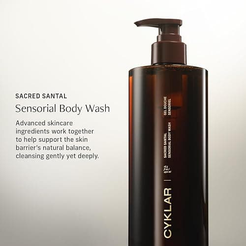 CYKLAR Sensorial Body Wash. Sacred Santal Hydrating Cleanser with Moisture Locking Multi-Oil Complex, Sodium PCA and Glycerin. Nourishing Shower Gel for Women and Men, 16.5 Fl Oz Luxury Bodywash thumbnail 2