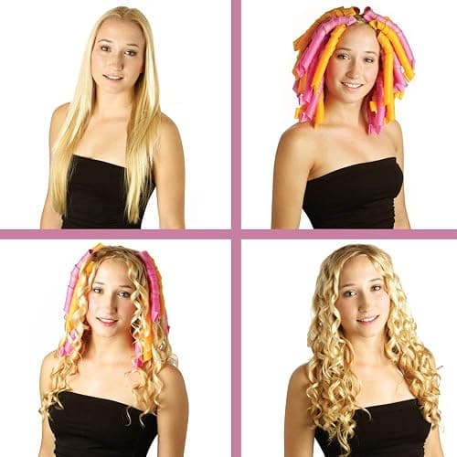 VASLON Spiral Curls Styling Kit,18 Pcs Pack 55cm Hair Rollers，Hair Curler Magic Spiral Ringlets Circle Roller, Wave Hair Roller Tools thumbnail 6