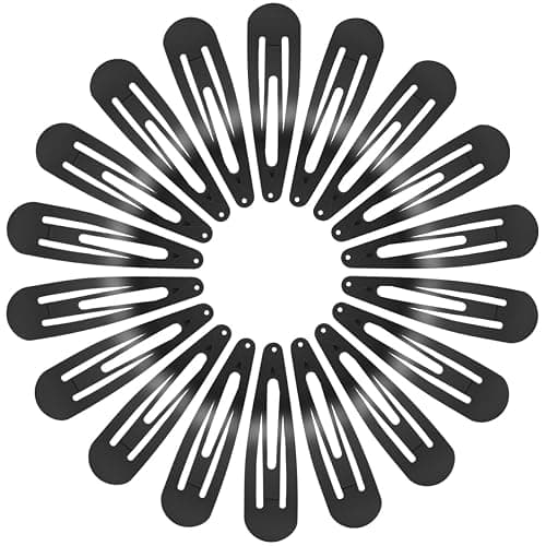 30 Pcs Snap Hair Clips, 3.1 Inch Big Size Barrettes Women No Slip Metal Snap Hair Clips Large Hair Pins(Black) thumbnail 3
