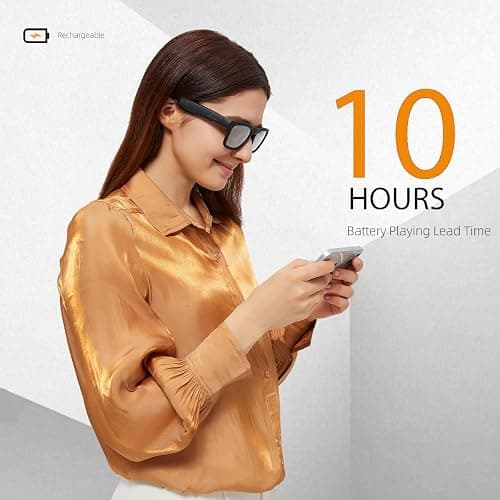 OhO Smart Glasses,Polarized Sunglasses with Bluetooth Speaker,Athletic/Outdoor UV Protection and Voice Control,Unisex(Transitional Blue Light Lens) thumbnail 4