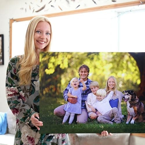 GP TONER Ihr FOTO auf Leinwand Personalisierte Foto Ihr eigenes Bild auf Leinwand mit Holzrahmen Kunstdruck Bild Foto 100x70 cm thumbnail 6