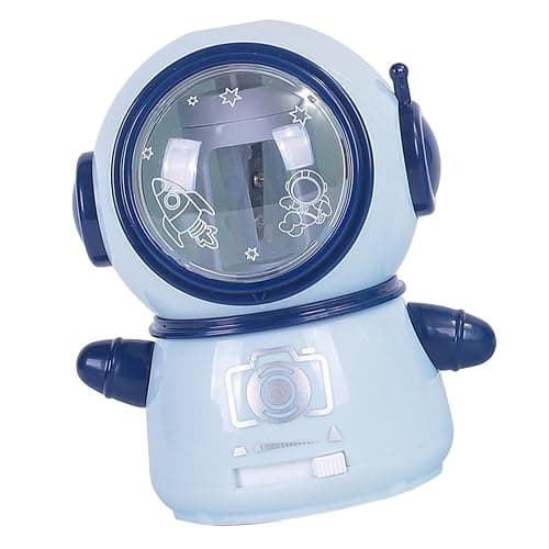 Electric Pencil Sharpener Cute Cartoon Design, Battery USB Powered, Safe for Classroom, Electric Pencil Sharpener for (Light Blue) thumbnail 5
