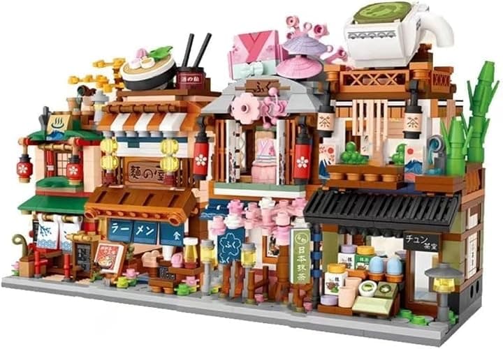 Pasyru Modular House Building Set, Ramen Restaurant Model Set, 412 Pcs Japanese Street View Series Model Building Kit, Construction Toy Sets for Teens and Adults thumbnail 6