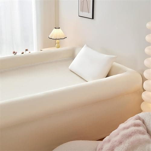 Bordered Bed Sheet with Padded Edges, Sherpa Fleece Bed Sheet with Borders, Soft Bumper Mattress Protector for Cozy Nest Sleep, Non-Slip Deep Pocket Fitted Sheet, Breathable Wrinkle Free (King) thumbnail 5
