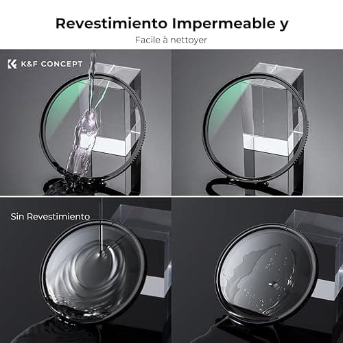 K&F CONCEPT Nano-Xcel 58MM Filtro UV Filtro de Protección, Filter MC UV Slim de HD Vidrio Óptico con 28 Capas Revestimiento Nano thumbnail 5