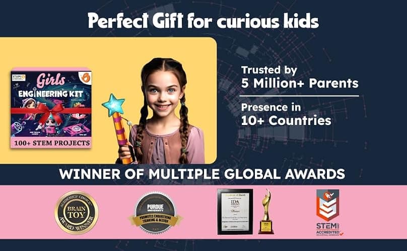 Butterfly EduFields 100+ Girls Engineering Science Kit for Kids Age 8-12 | 100+ STEM Projects & Science Experiments | Educational Learning Toy | Birthday Gifts for 8 9 10 11 12 Year Old Girls thumbnail 8