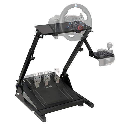 Nejoney Racing Wheel Stand, Height Adjustable & Foldable Steering Wheal Stand Compatible with Logitech G25,G27,G29,G920 Gaming Cockpit - stand A